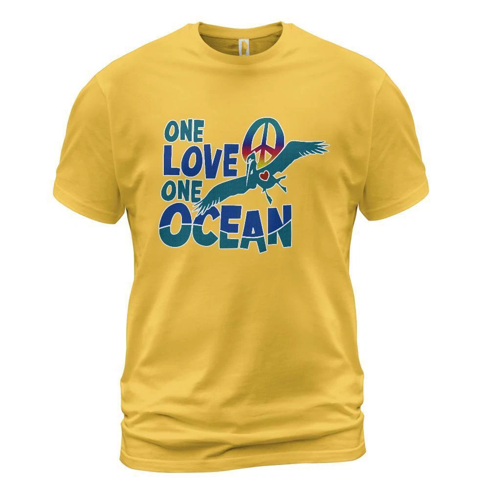 One Love One Ocean Musician JIMMY BUFFETT S-2345XL Yellow T-shirt HUO69