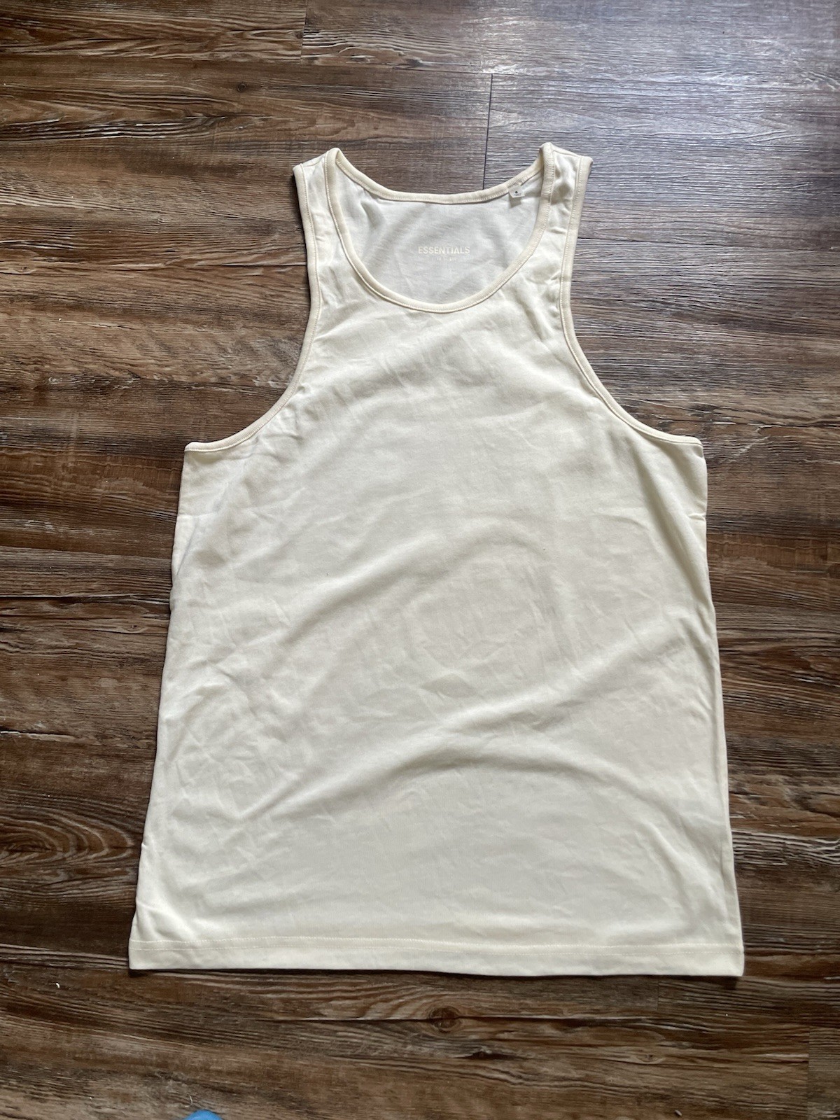 Essentials Fear of God FOG Basic Tank Top Singlet Vest Cream Size S Men’s