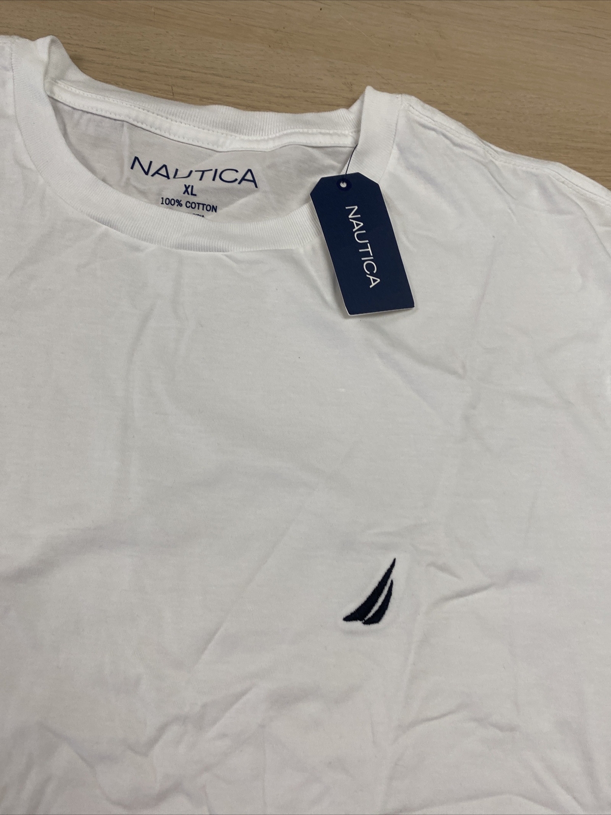 Nautica Graphic T-Shirt Short Sleeve Crew Neck Cotton Logo Bright White XL gallery