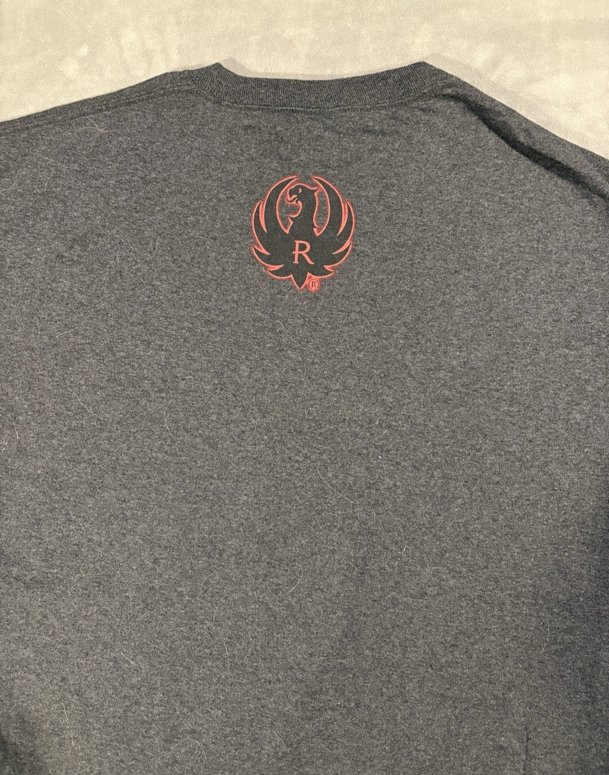 Ruger Logo Graphic T-Shirt – Black shirt w/Red Logo on front & back – Size L NEW gallery
