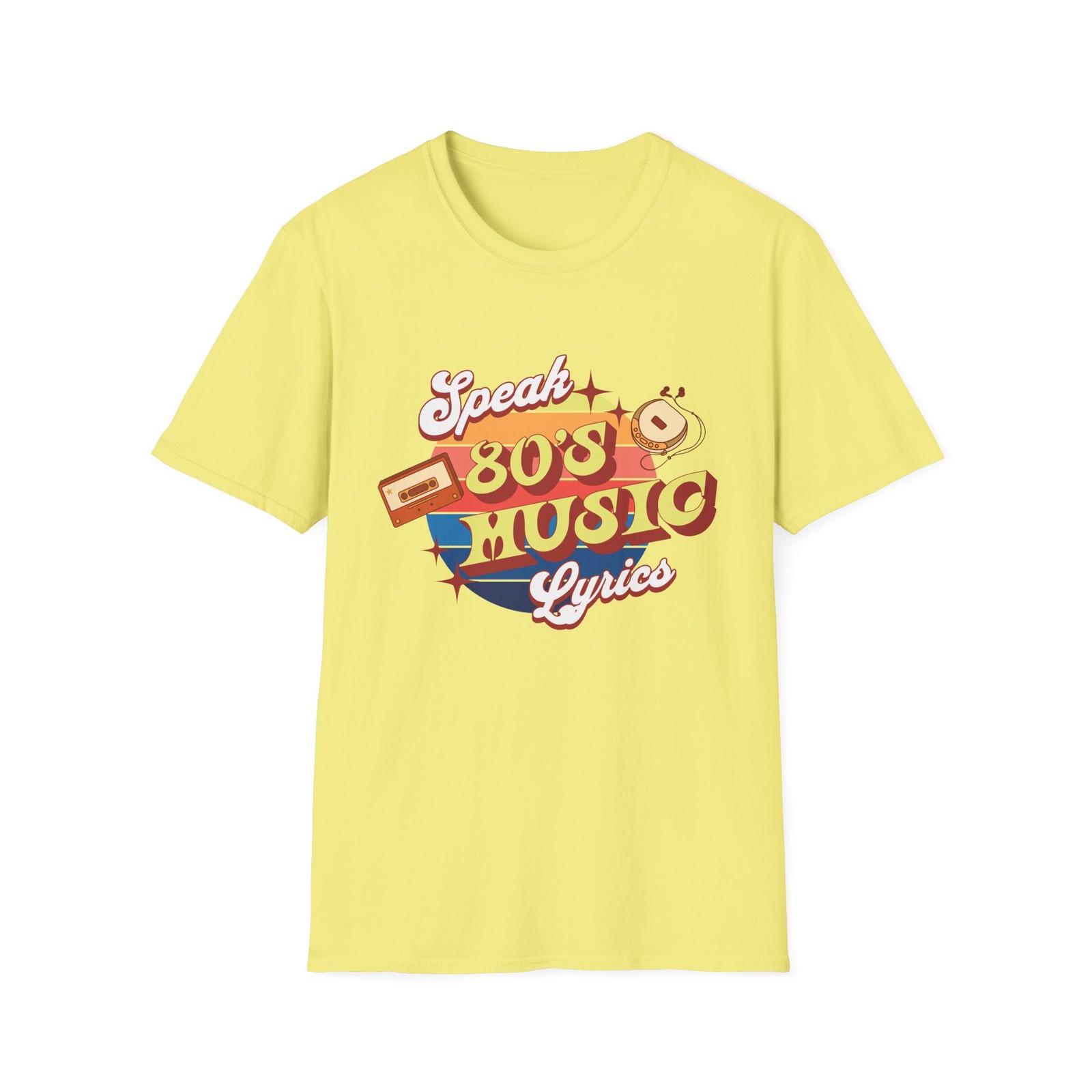 Retro 80s Music Lyrics T-Shirt, Vintage Fun Nostalgic Apparel