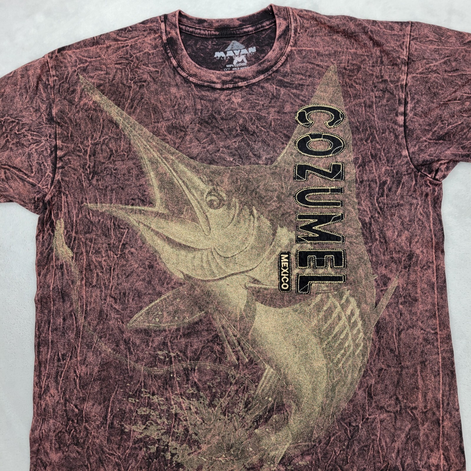 Vintage Cozumel Shirt Mens Medium Tie Dyed Mexico Marlin Sword Fish Resort Adult gallery