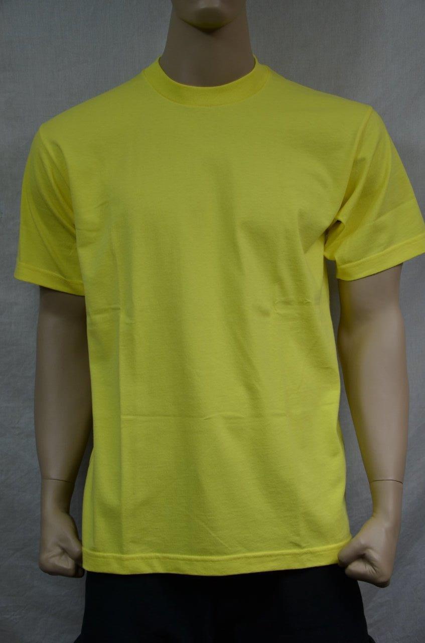 3 NEW PRO5 SUPER HEAVY WEIGHT T-SHIRT YELLOW TEE PLAIN BLANK COTTON S-5XLT gallery