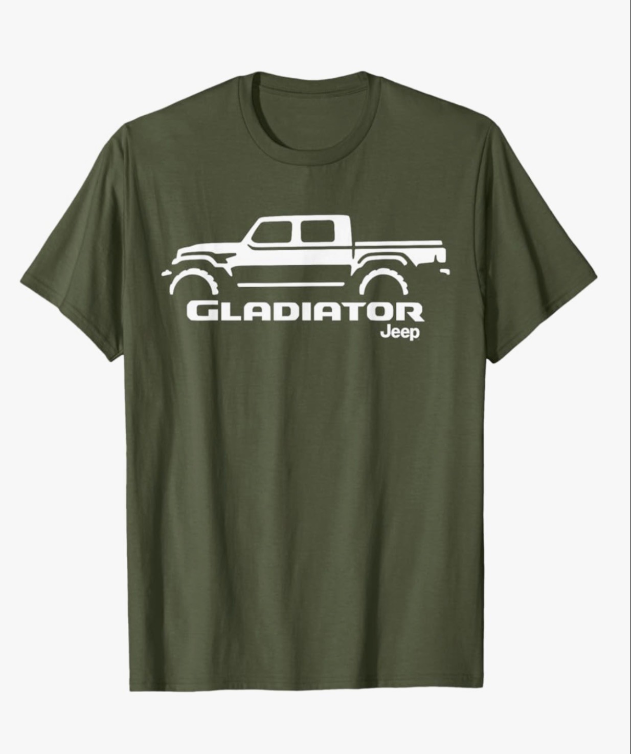 mens jeep Gladiator t shirt X-Large olive green /white logo
