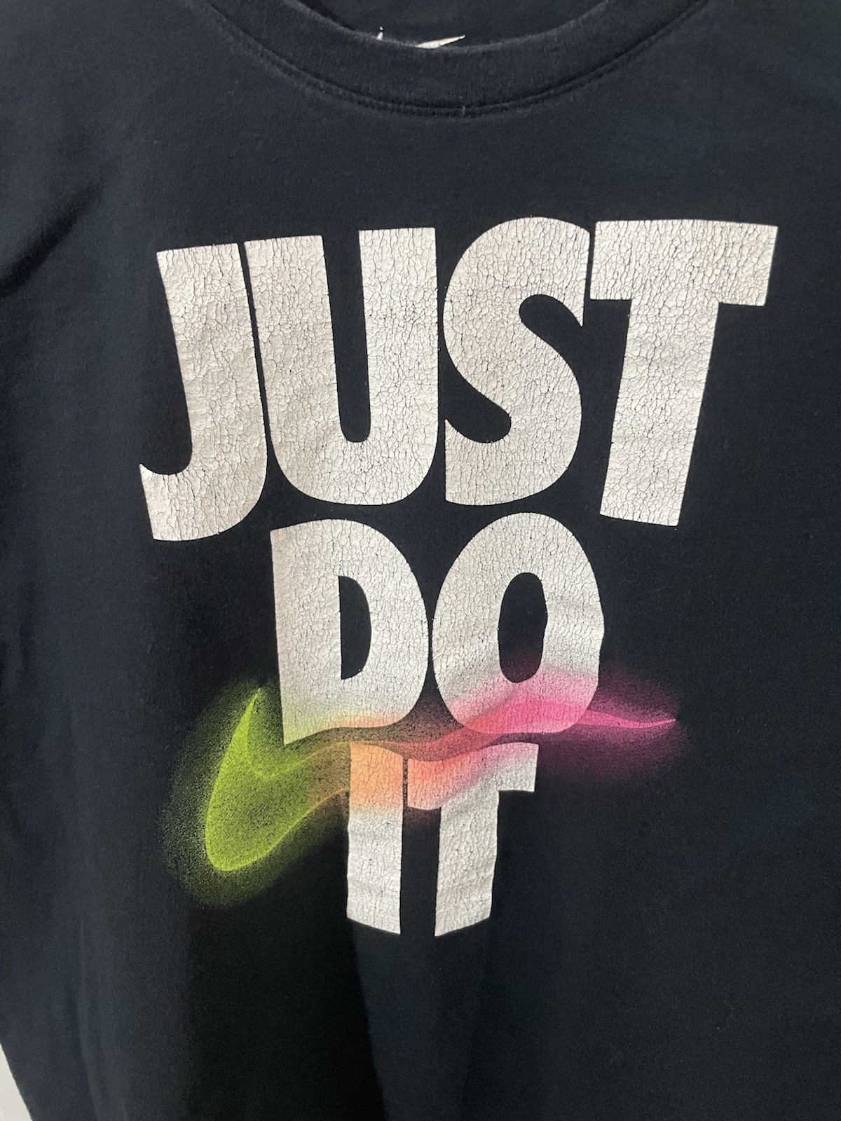 Nike Tee Just Do It TShirt Size XL Black Short Sleeve Cotton Preowned Good gallery