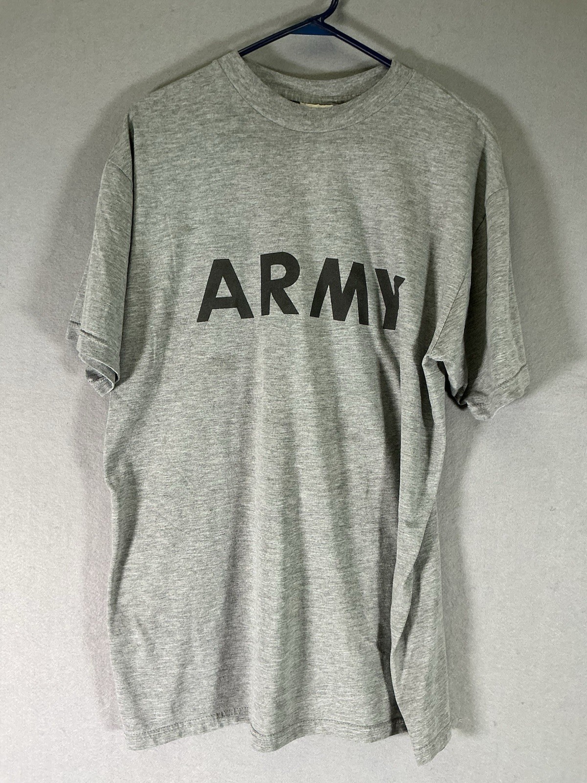 VTG Army Shirt Adult Large Spell Out Physical Fitness Uniform Short Sleeve Mens