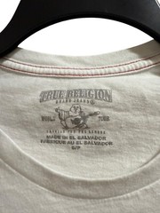 True Religion The Original Buddha Brand White T Shirt Men’s SZ M Long Length GUC