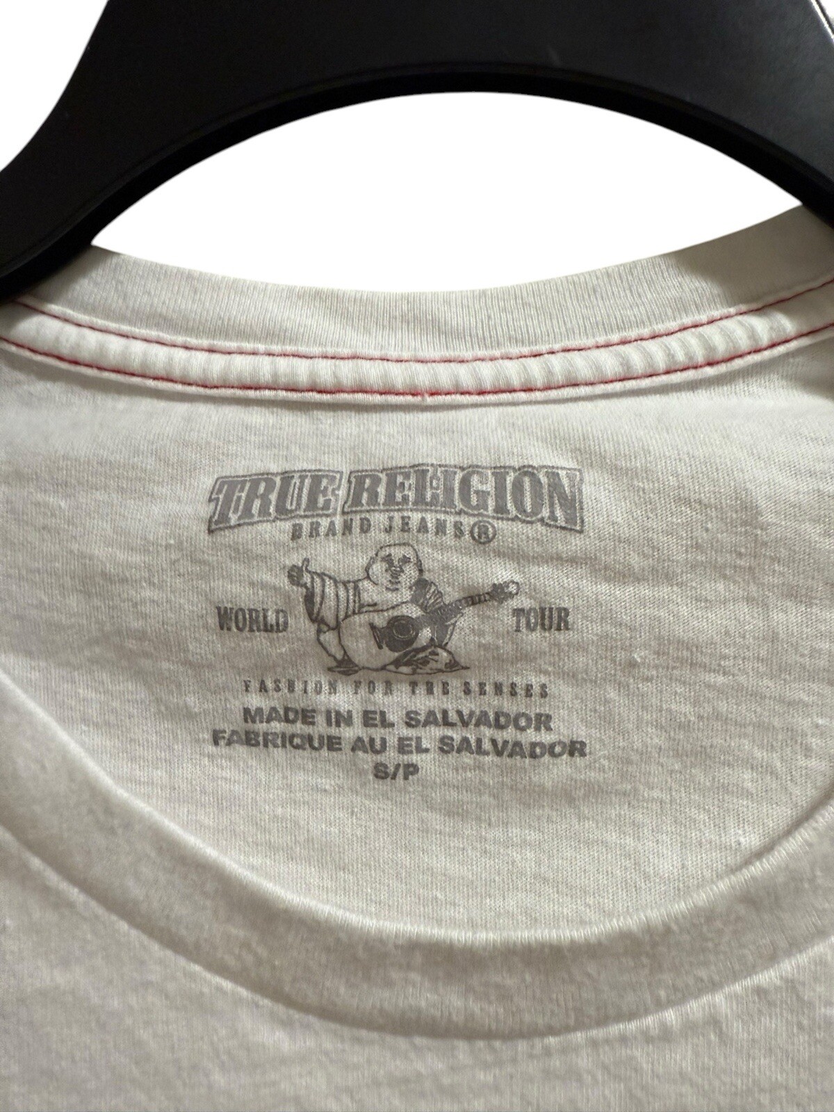 True Religion The Original Buddha Brand White T Shirt Men’s SZ M Long Length GUC gallery