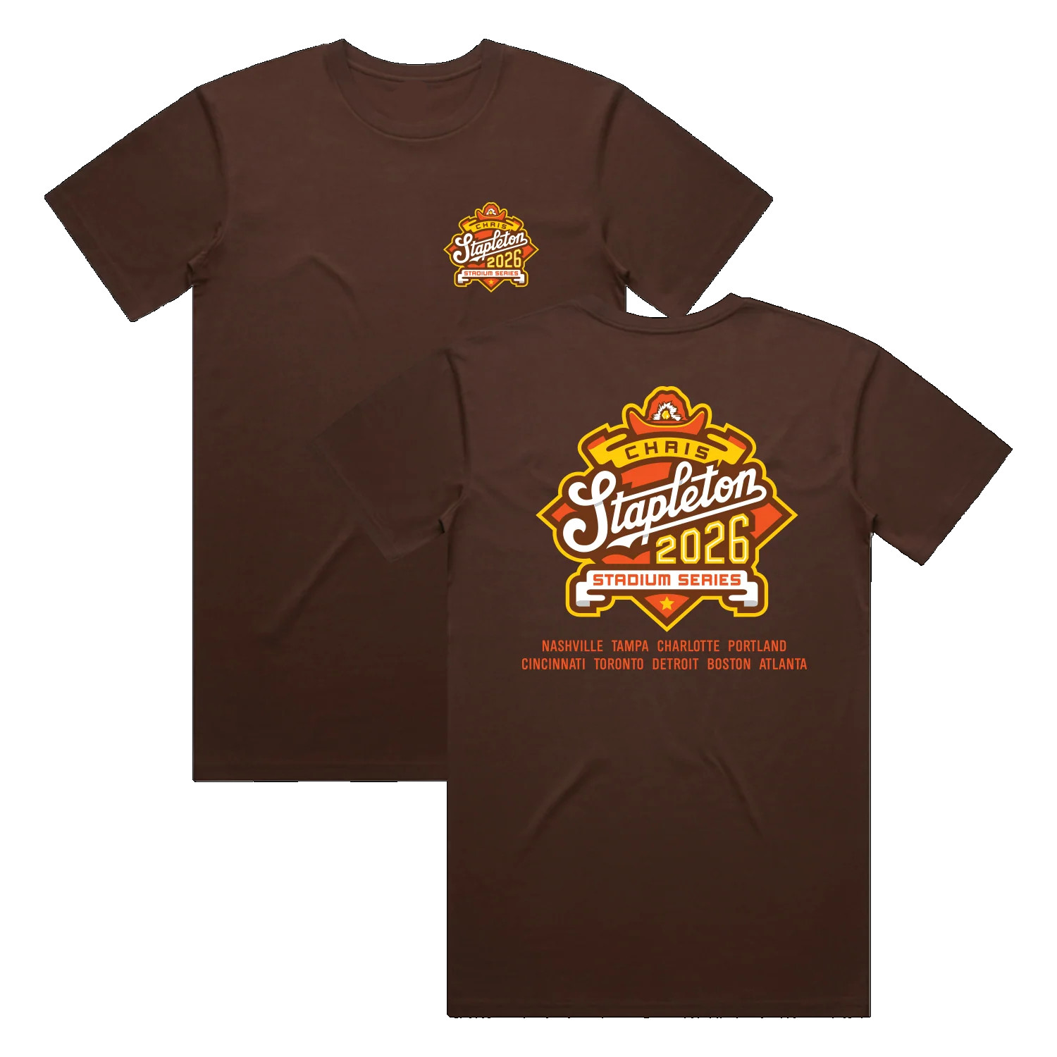 Chris Stapleton 2026 Stadium Series Graphic Multicolor Short Sleeves T Shirt