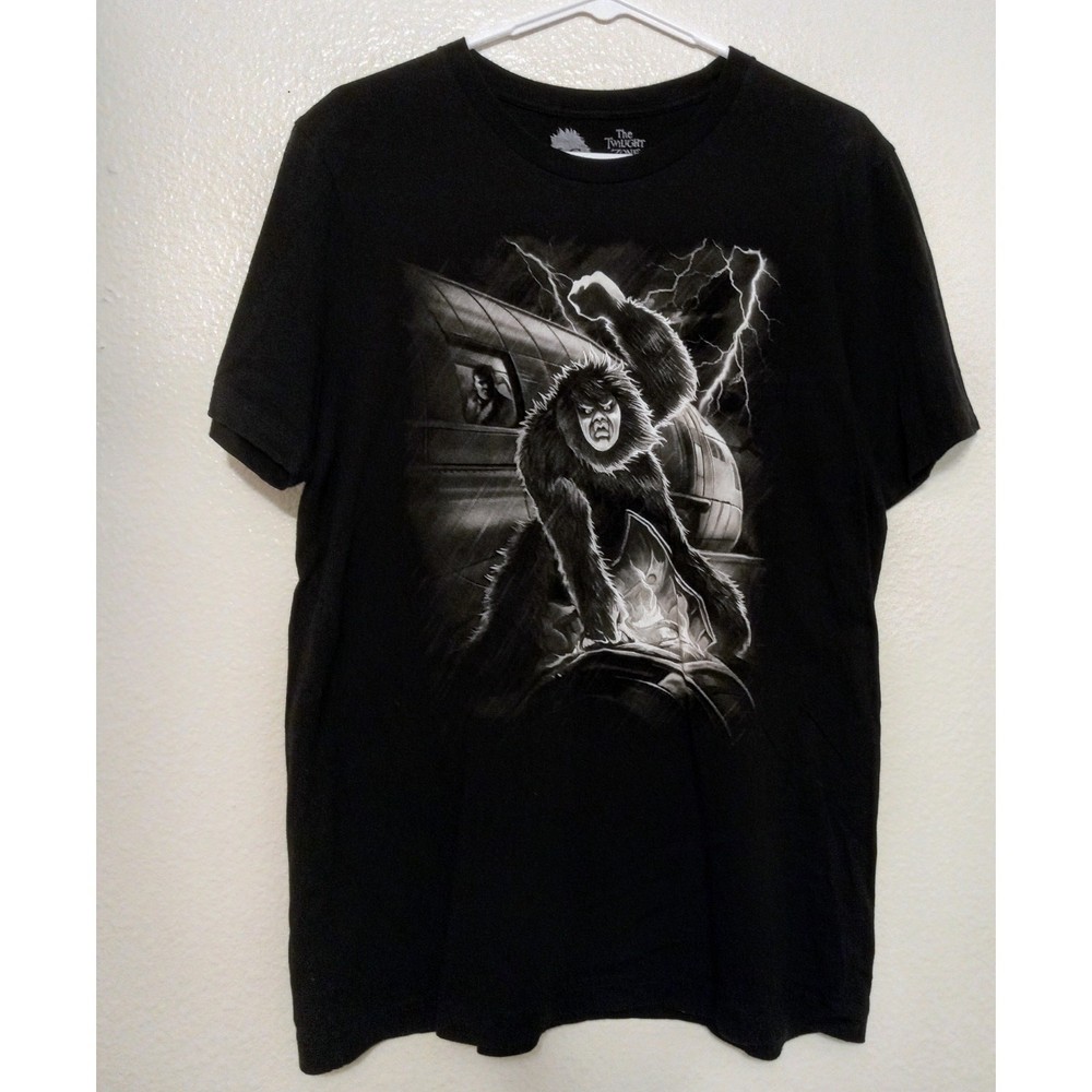 RARE Fright Rags TWILIGHT ZONE Nightmare at 20000 Ft Graphic Horror T-Shirt SZ L