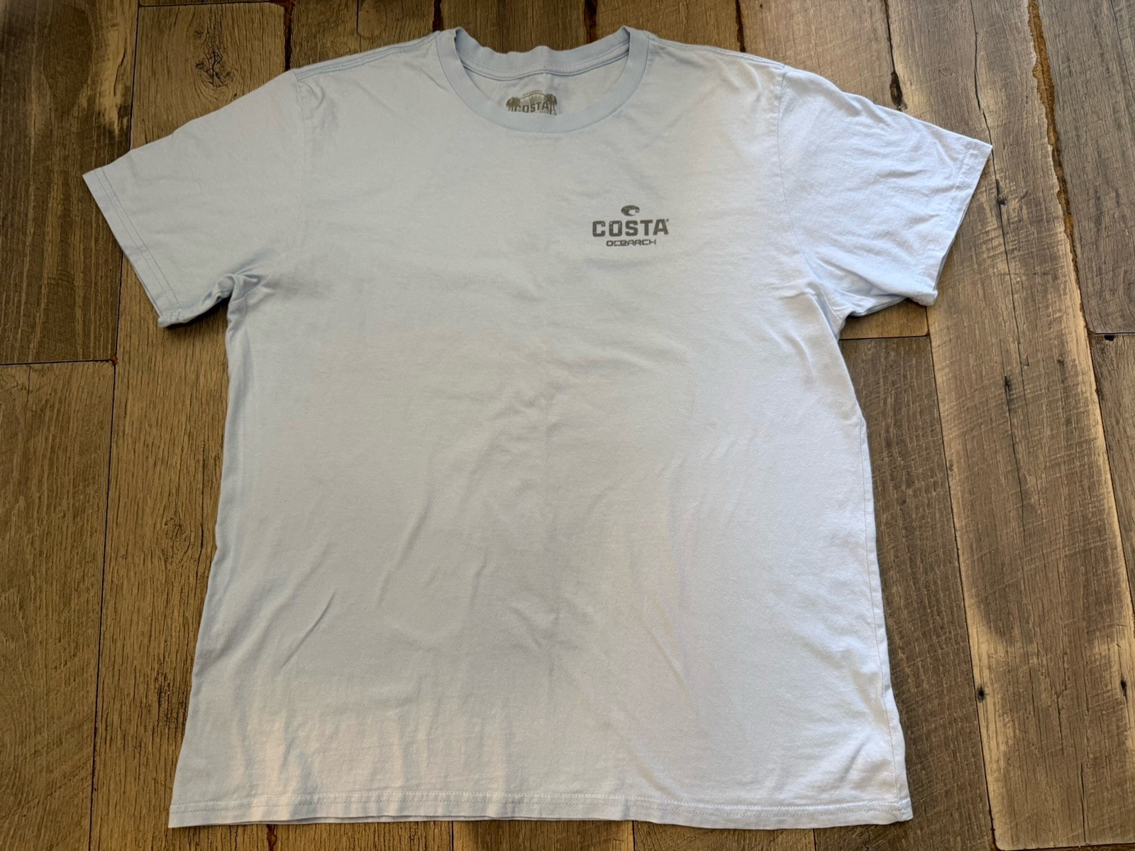 Costa light blue logo shark t-shirt size XL gallery