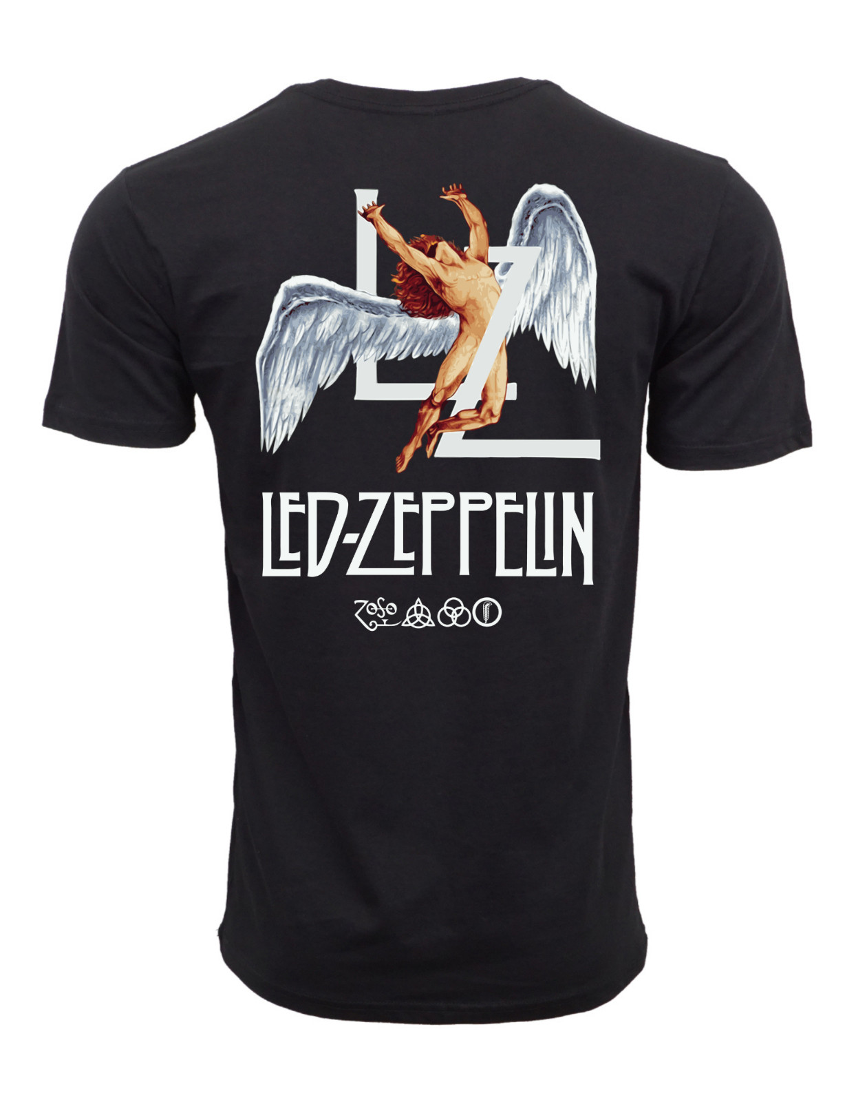 LED ZEPPELIN LCARUS BLACK GRAPHIC T SHIRT gallery