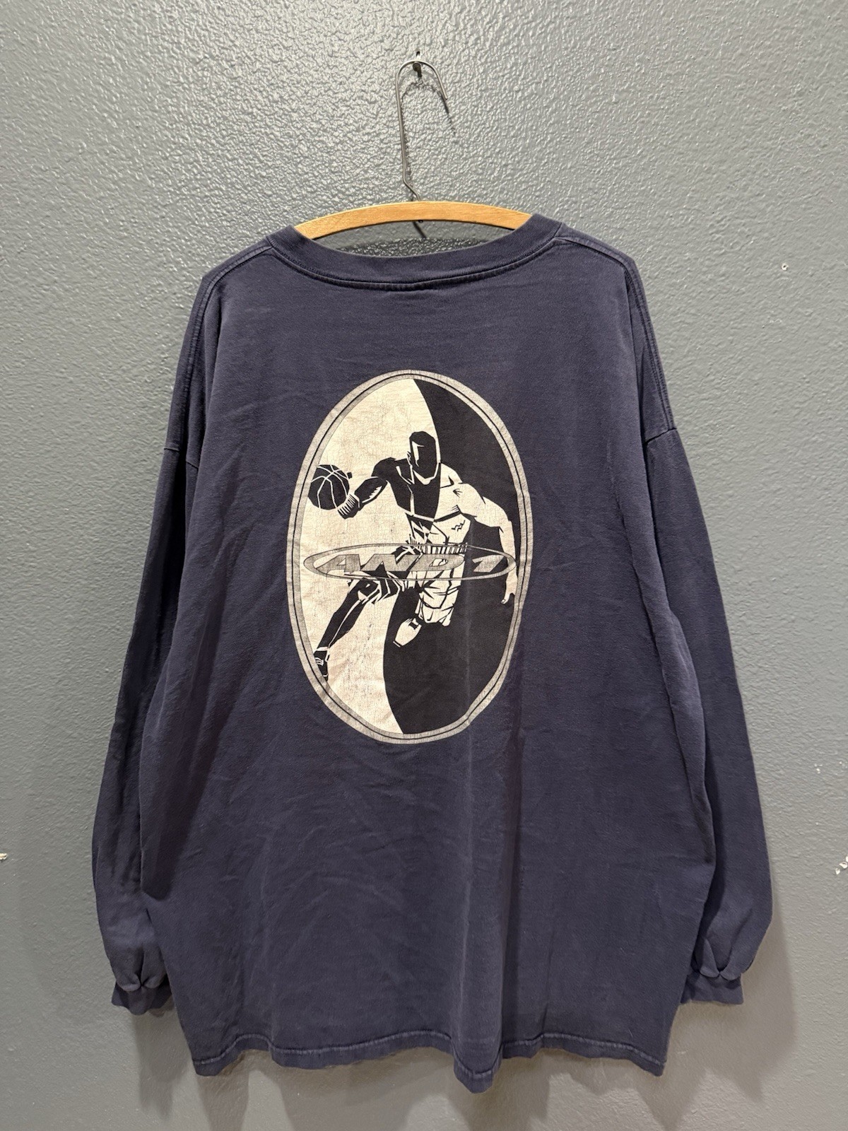 Vintage 90’s And 1 Basketball Men’s Blue Cotton Long Sleeve Shirt XL gallery
