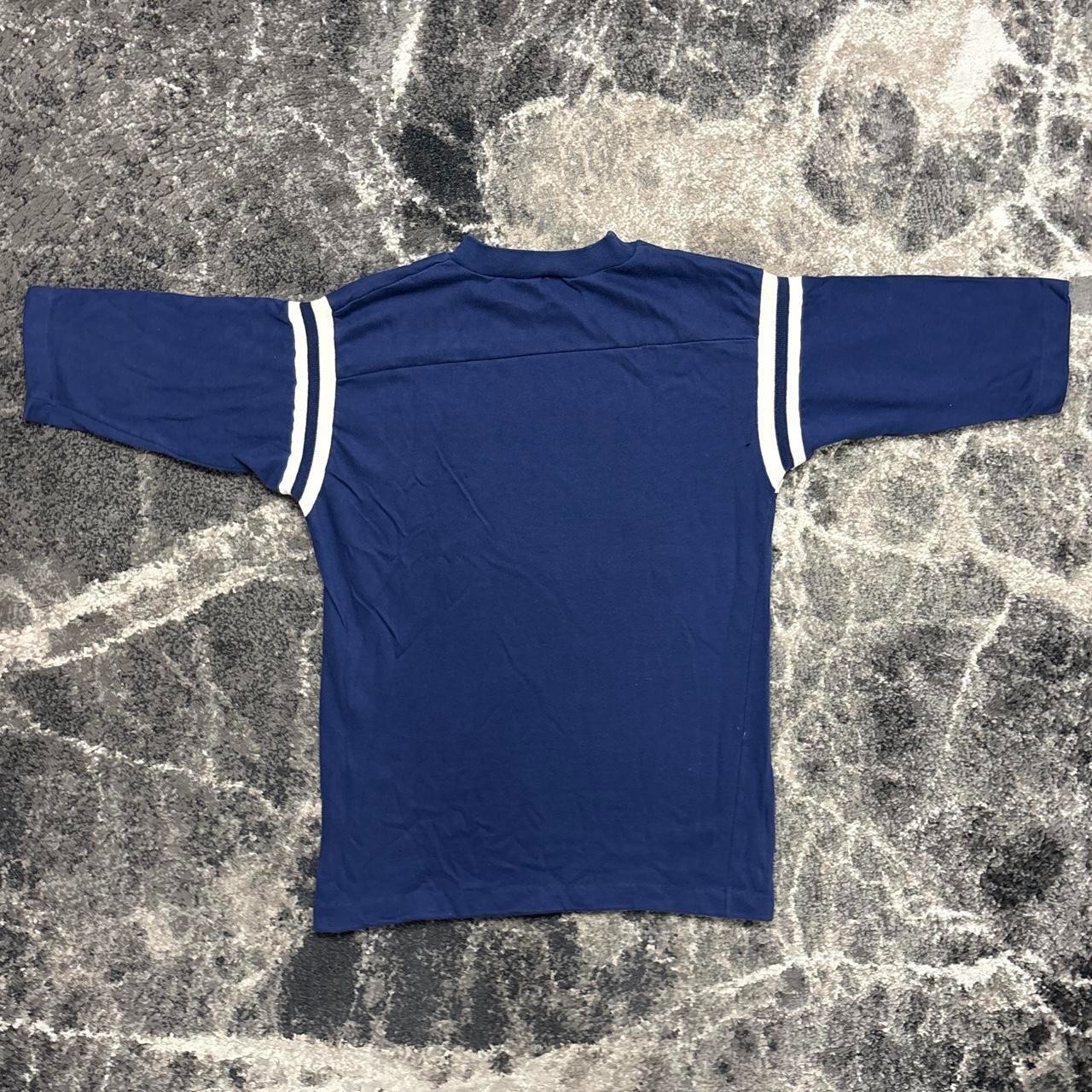 Vintage Ski Shirt Adult Small 70s 80s Adams State Colorado Artex Varsity Navy gallery