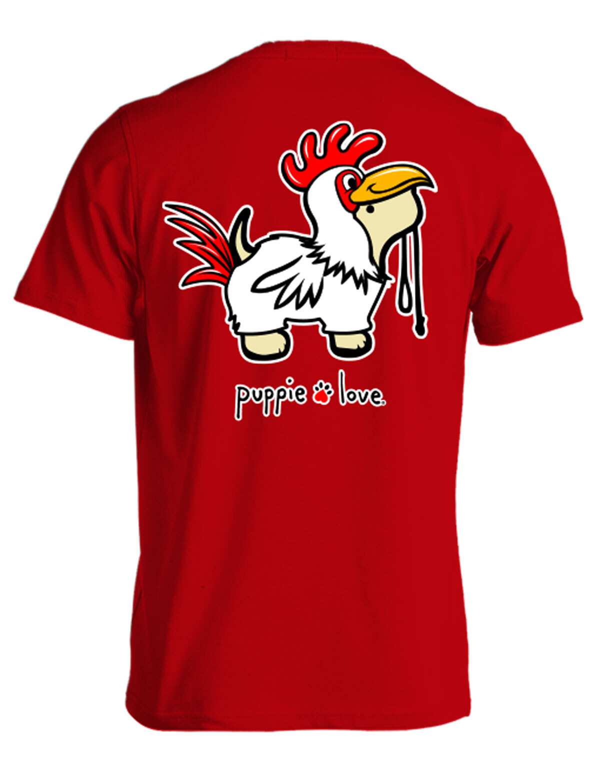 New PUPPIE LOVE ROOSTER PUP T SHIRT PUP