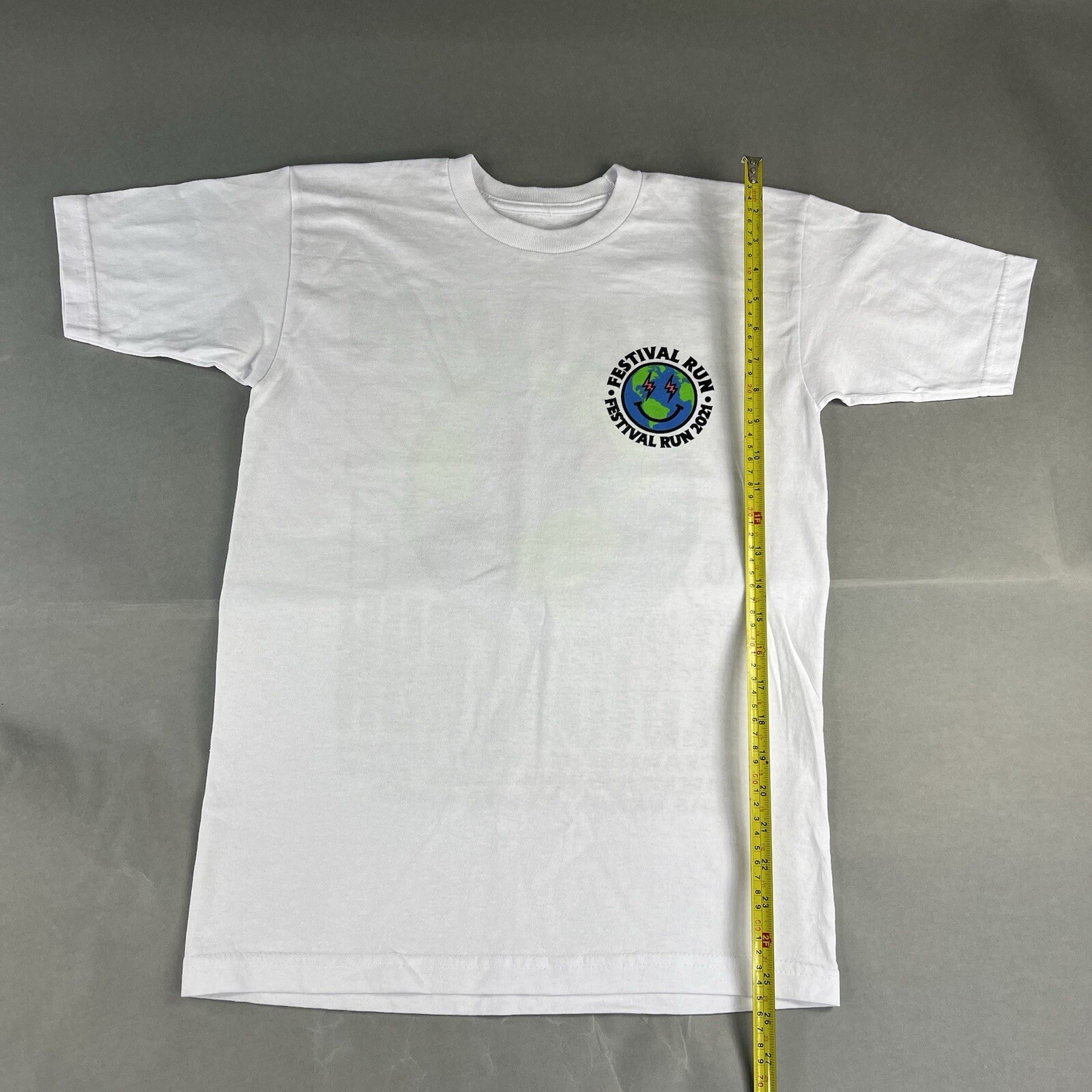 J Balvin Tour Shirt Small & Medium Men White Festival Run Smiley Face Tee New gallery