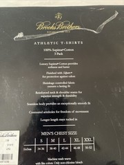 Brooks Brothers Athletic Supima Cotton Sleeveless T Shirts 2 Pack Med Ribbed