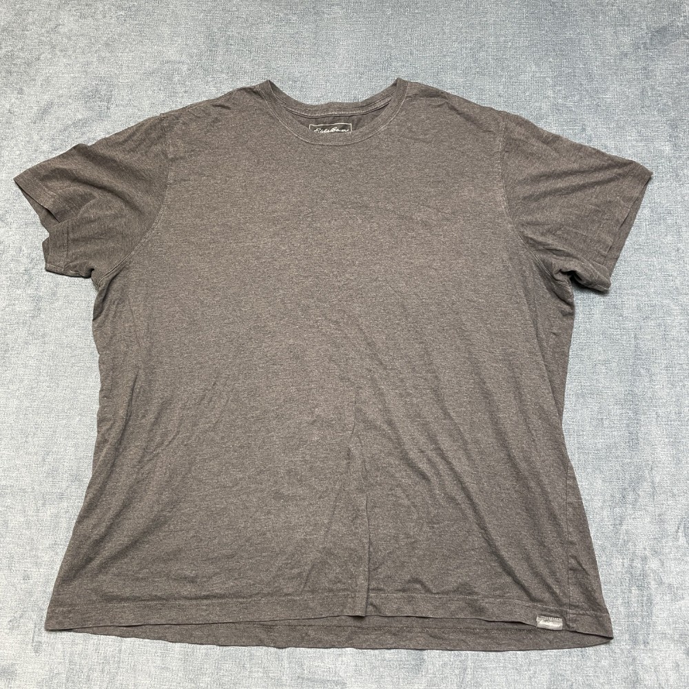 Eddie Bauer T Shirt Mens XL Heather Gray Casual Short Sleeve Logo Streetwear Tee gallery