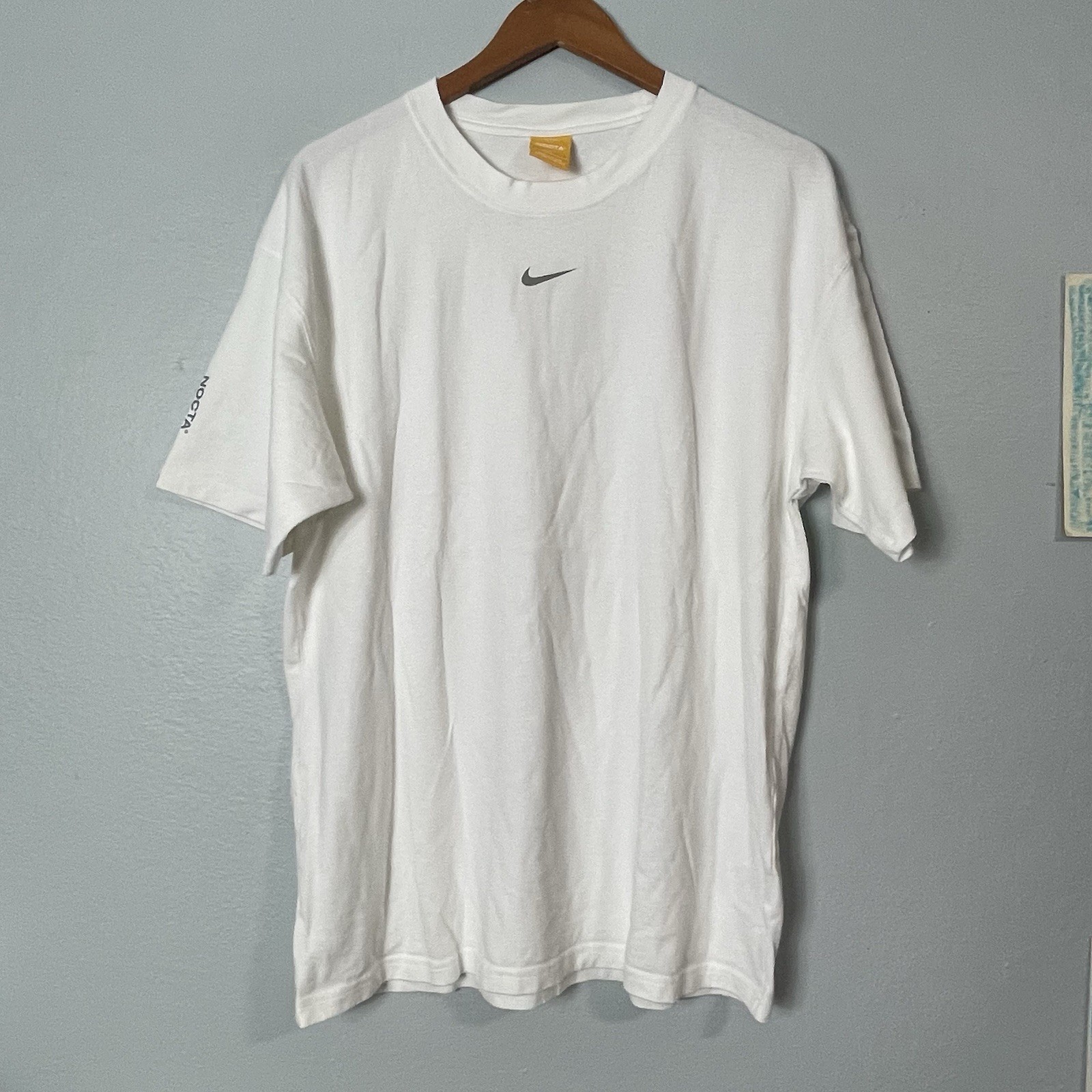 Nike x Drake NOCTA Cardinal Stock White Tee Shirt Large Logo