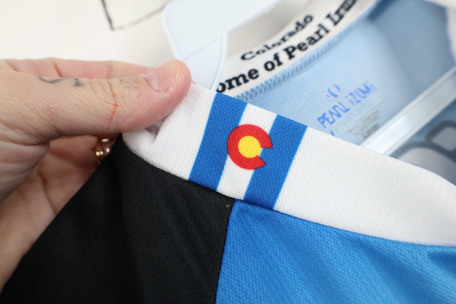 Vintage Pearl Izumi Mens Large Colorado All Over Print Bicycle Cycling Jersey gallery