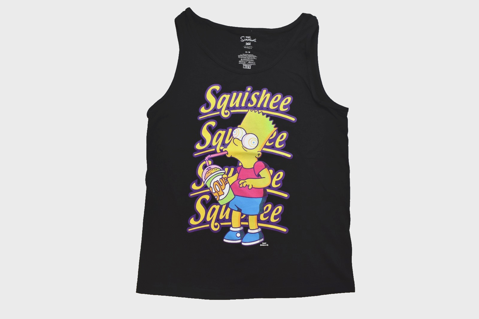 Neff x The Simpsons Mens Bart Simpson Squishee Black Tank Top Shirt New S-XL