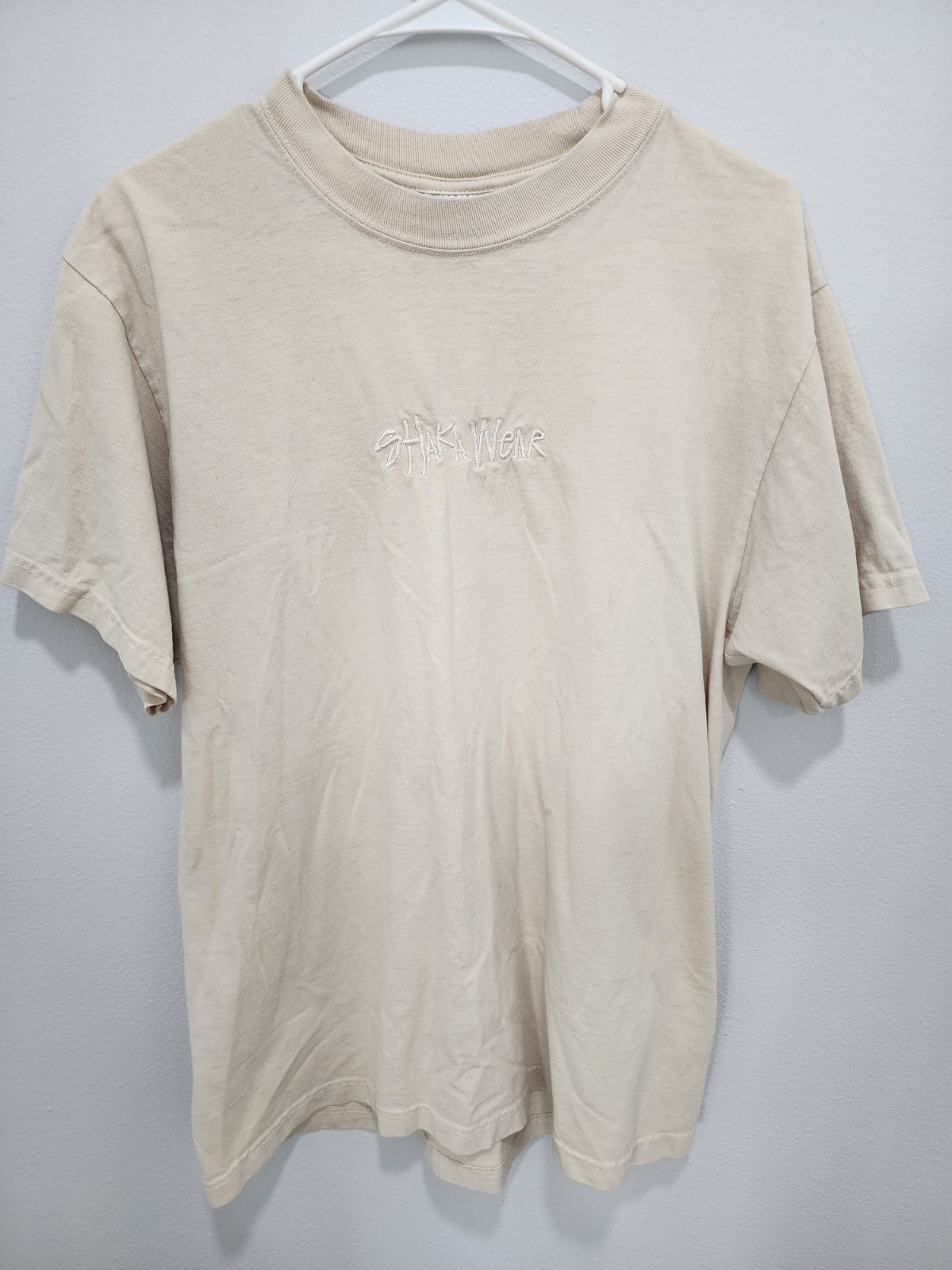 Shaka Wear Adult Heavyweight T Shirt CREAM T-Shirt – M Medium Cotton