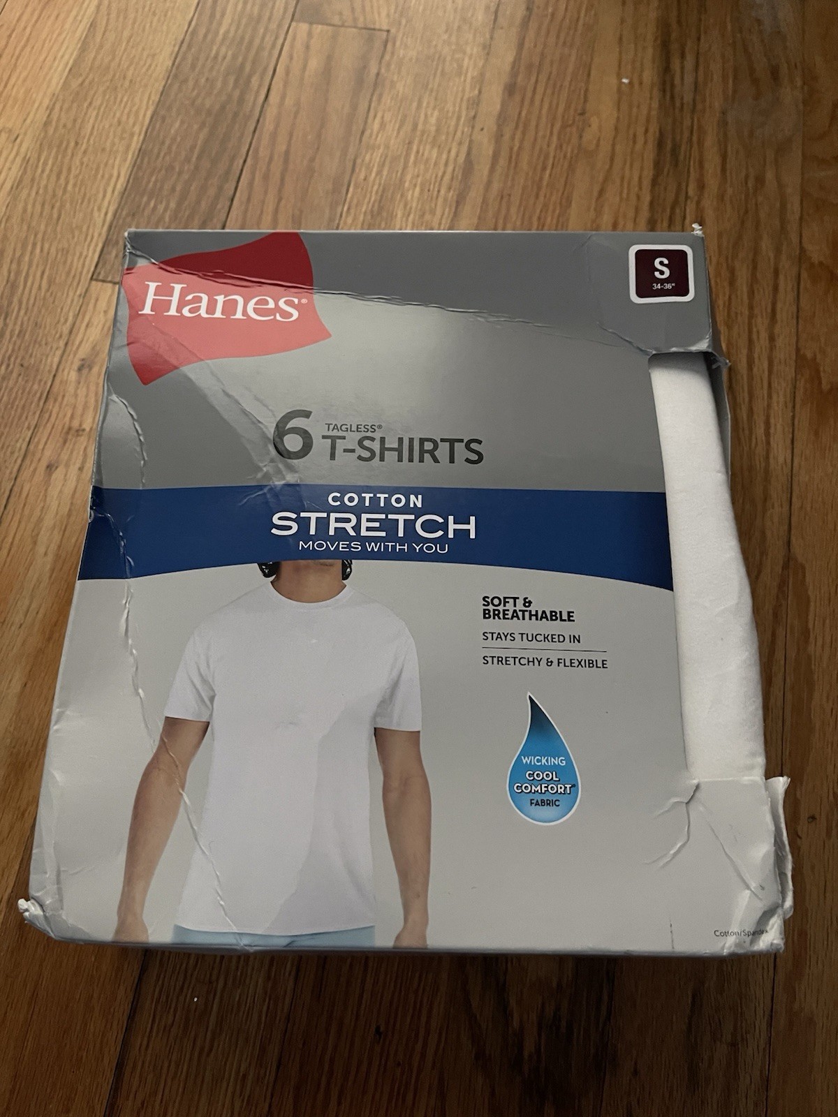 Hanes Men's FreshIQ ComfortSoft Crewneck Undershirt - White (Pack of 6) (2135P6) gallery