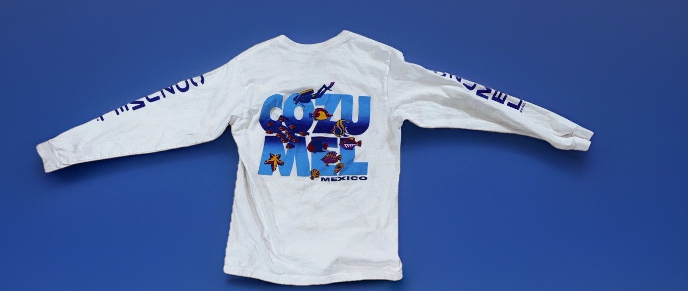 Cozumel Mexico Mens Long Sleeve T Shirt White Graphic Print Medium Scuba Diving gallery