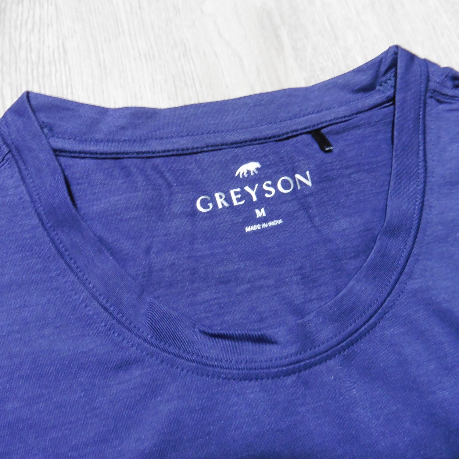 GREYSON Mens M MEDIUM GUIDE SPORT T SHIRT PERFORMANCE GOLF TEE MALTESE BLUE gallery