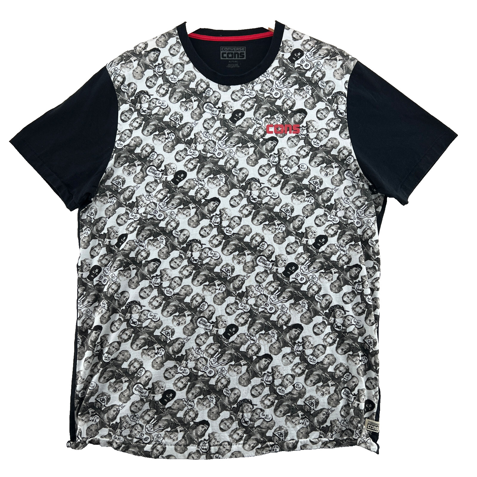 Converse One Star Men’s Size XL President Print Short Sleeve Crew-Neck T-Shirt