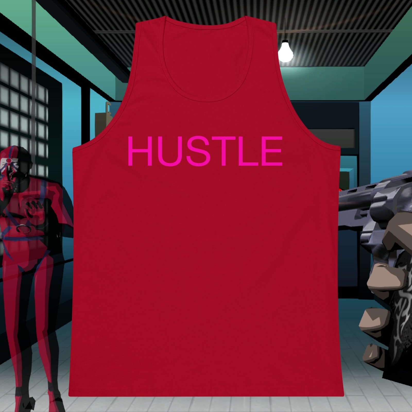 Killer 7 Travis Bell Hustle Cosplay Tank Top Shirt No More Heroes gallery