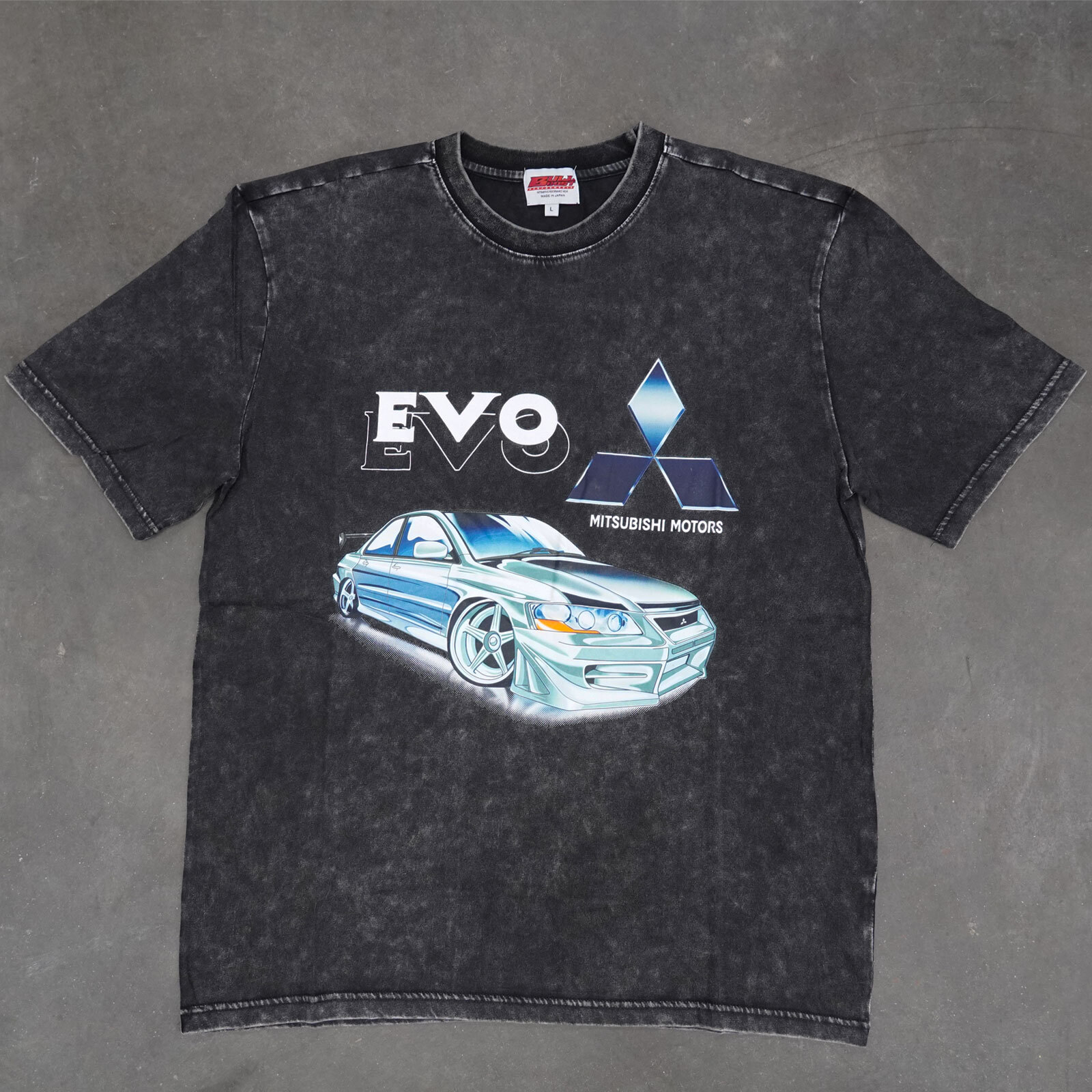 Vintage Acid Wash 250GSM Mad Engine Mits Evo Heavy Cotton Pre Shrunk T Shirt US gallery