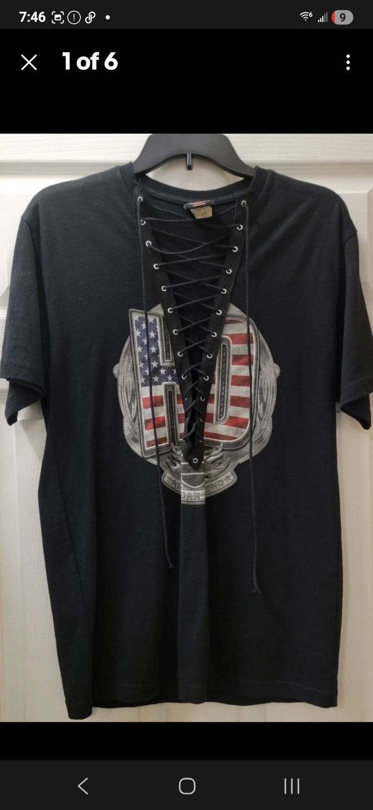 Harley Davidson Lace Up Shirt Size M gallery