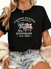 250th Anniversary American Flag TShirt 250 Years Of Independence Celebration Tee