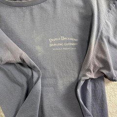 Distressed Y2K Devils Backbone Brewing Company Graphic T-Shirt Blue Mens XL