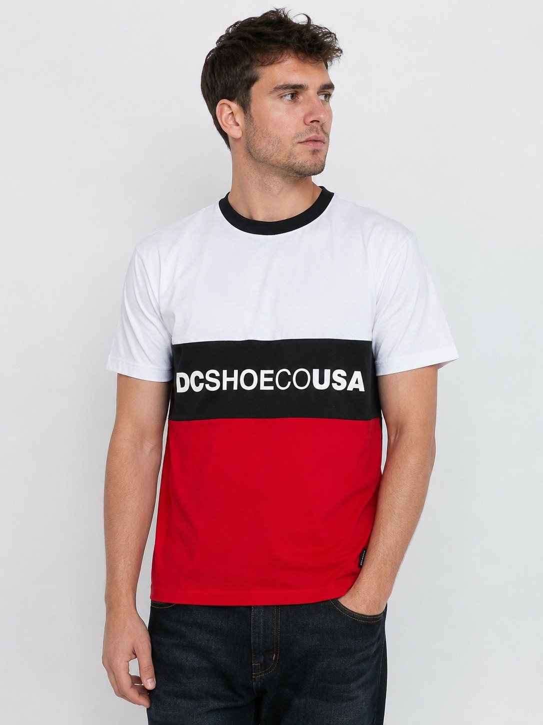 DC Shoes Glenferrie T-Shirt Mens Large White Black Red Skate Streetwear gallery