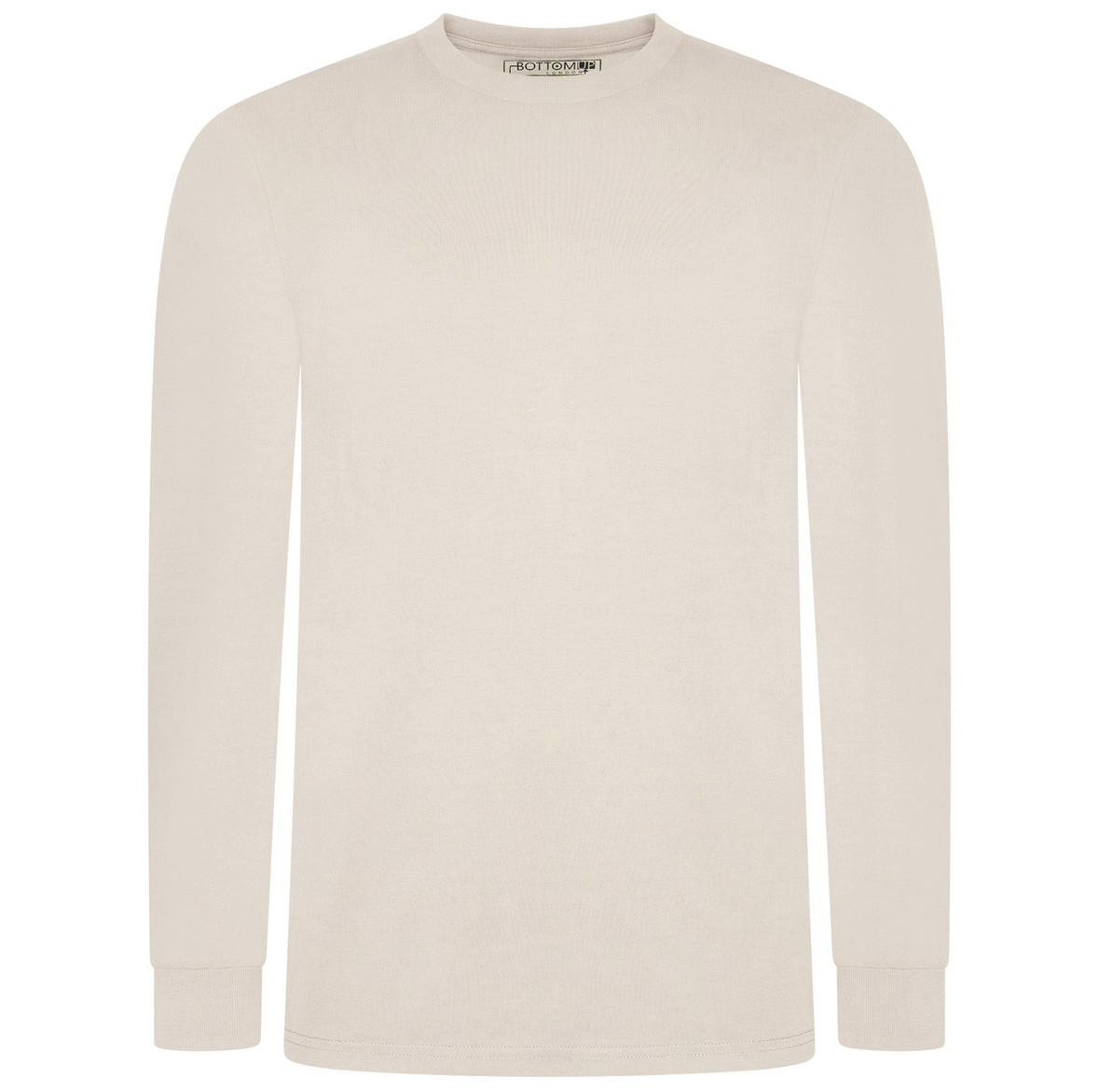 Men's T-Shirt Long Sleeve 100% Cotton 1, 3, 5 Pack Plain Crew Neck Tees XS- 5XL gallery
