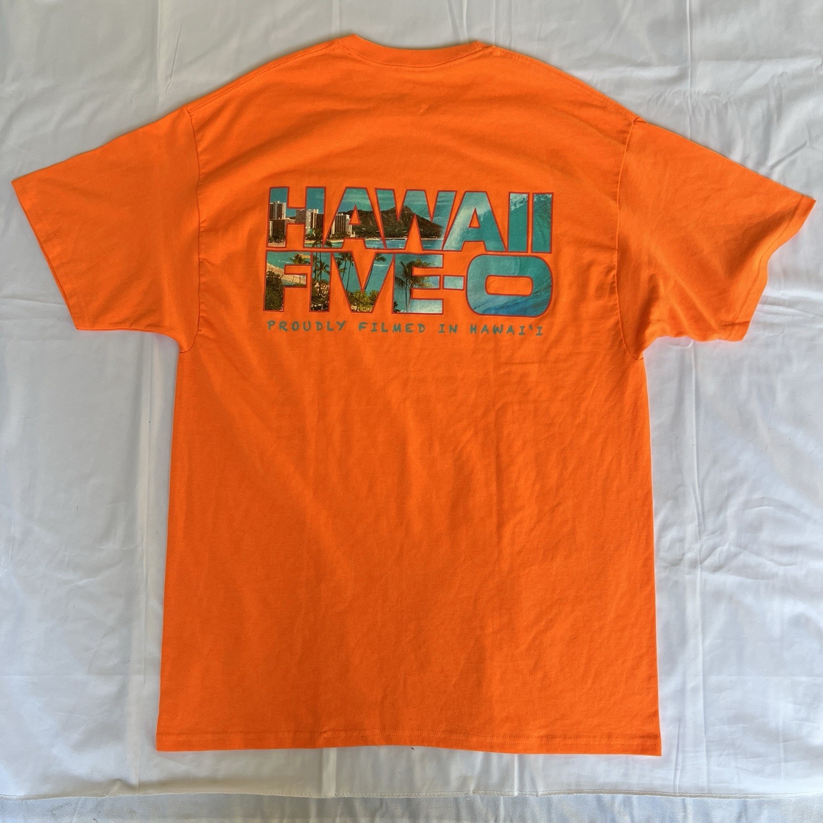 Hawaii Five-O Shirt XL Orange Senior Staff Film Crew Embroidered Crime TV 3133 gallery