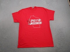 Captain Morgan Rum Spice it Up Wisconsin Double Sided Shirt Size XL Drinking