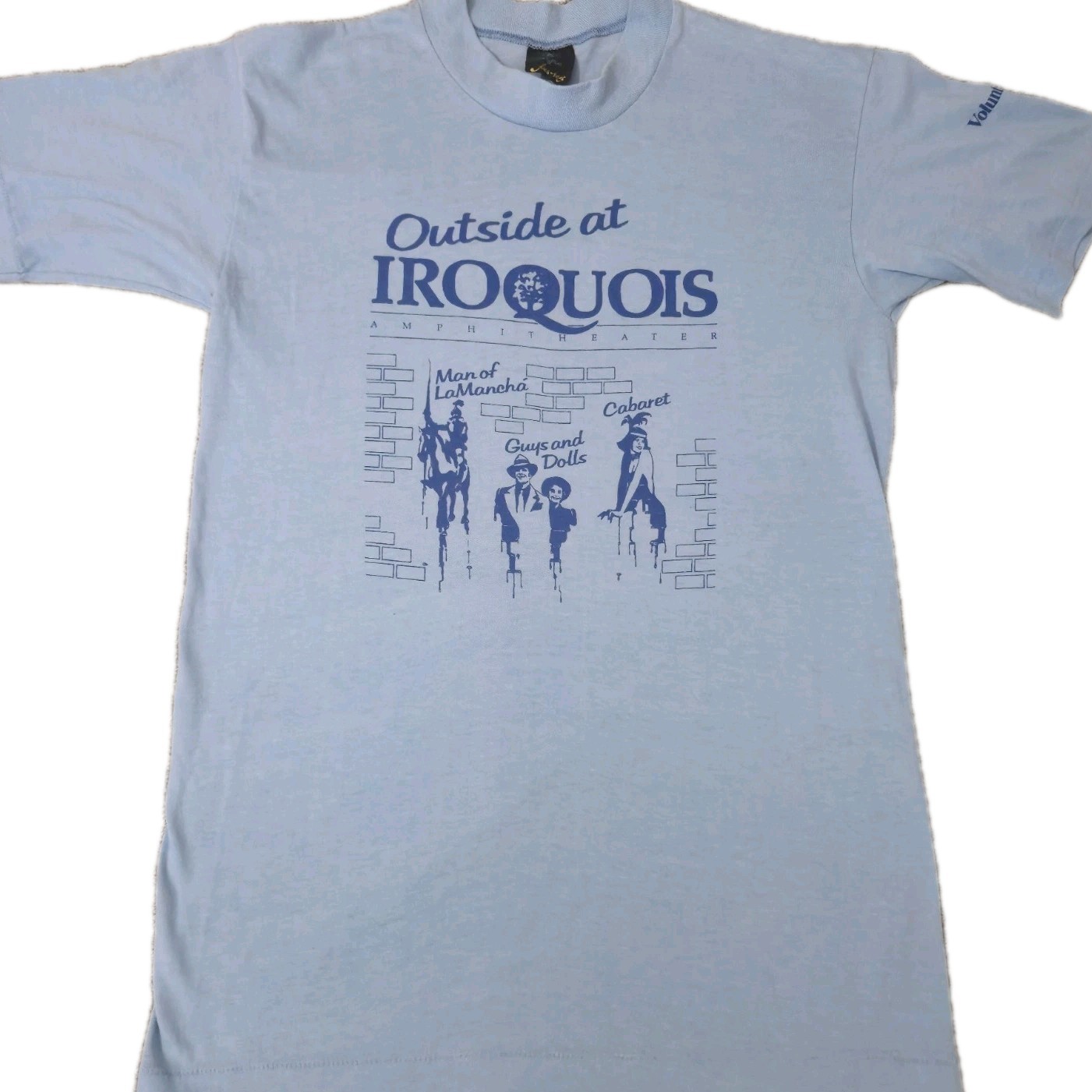 Vintage 70s Iroquois Amphitheater T Shirt Musicals Cabaret Man Of Lamancha M