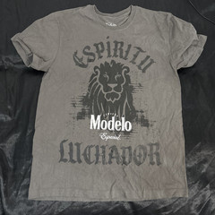 Modelo Cerveza Espiritu Luchador Gray T-Shirt Men’s Small