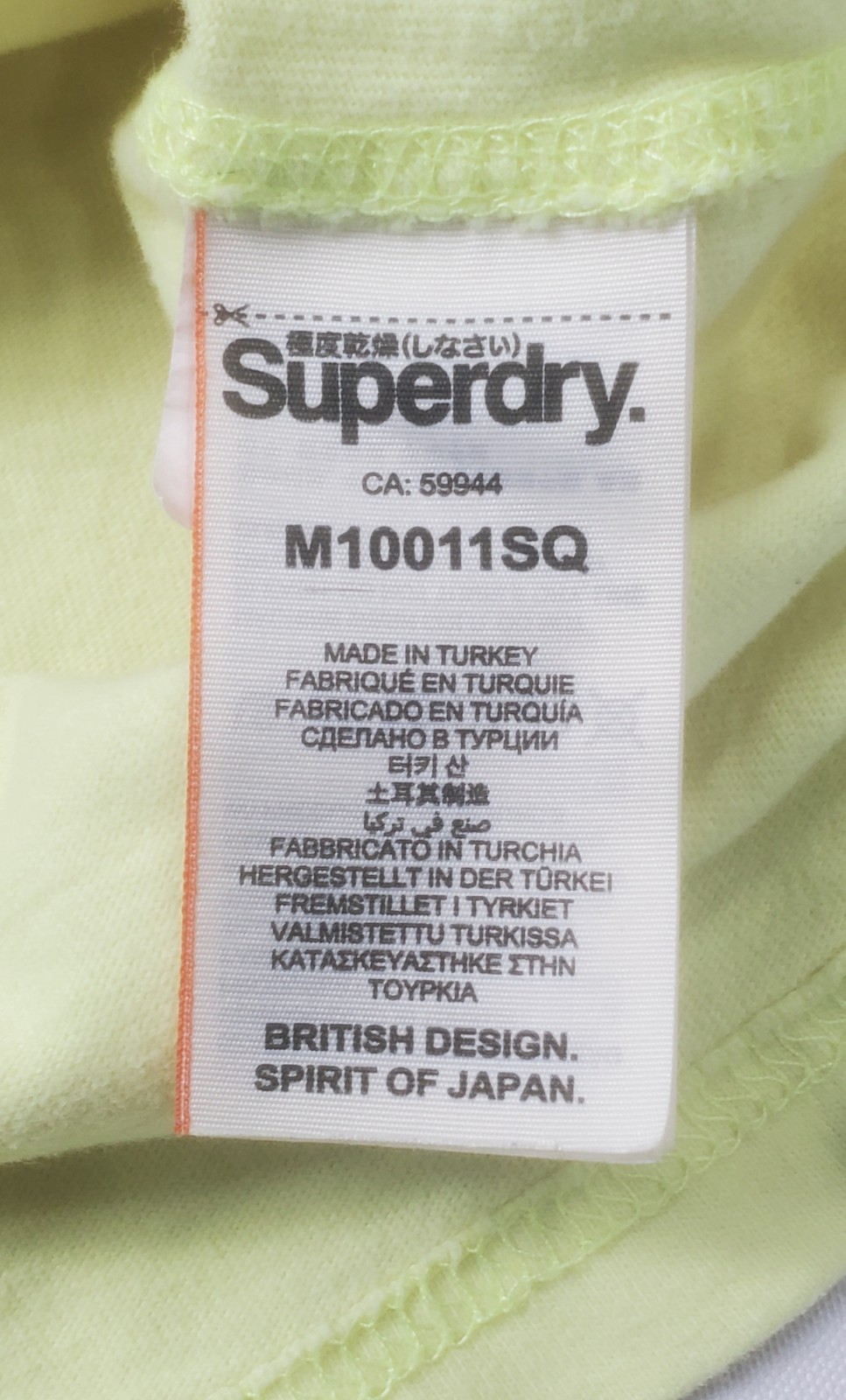 Superdry Tokyo Worldwide Shirt Mens XL Yellow Pink Short Sleeve Casual Adult Tee gallery