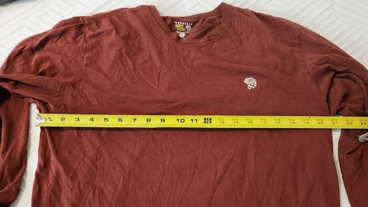 Mountain Hardwear Long Sleeve Shirt Rust Red Large Cotton Outdoor Climbing Rock gallery