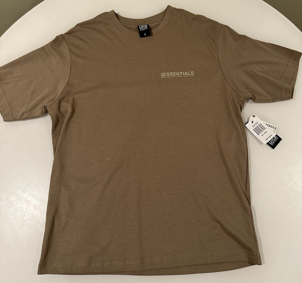 DR ESSENTIALS T-Shirt Taupe Size Small NEW With Tags