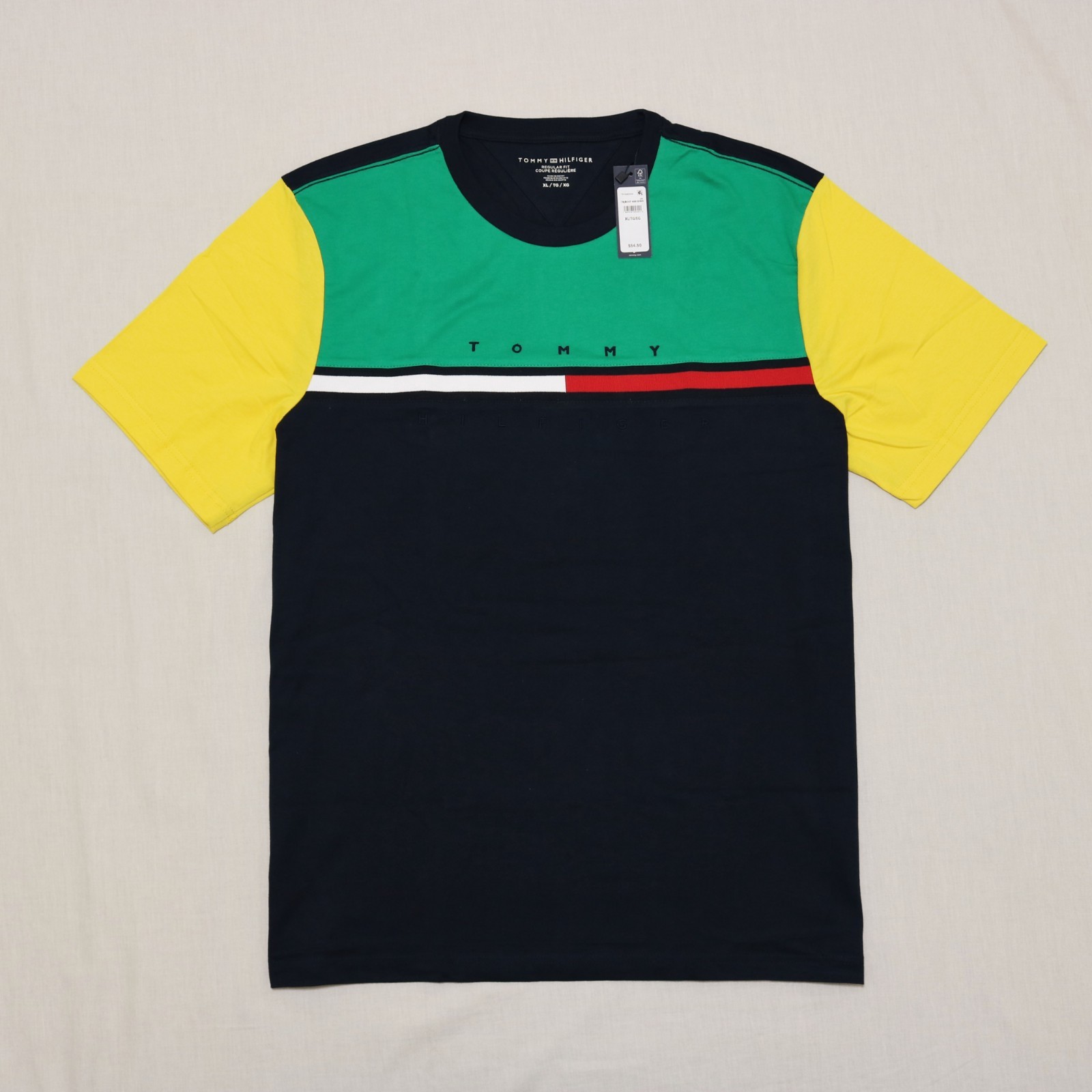 Tommy Hilfiger Men Colorblock short sleeves T-shirt size L, XL, 2XL new with tag gallery