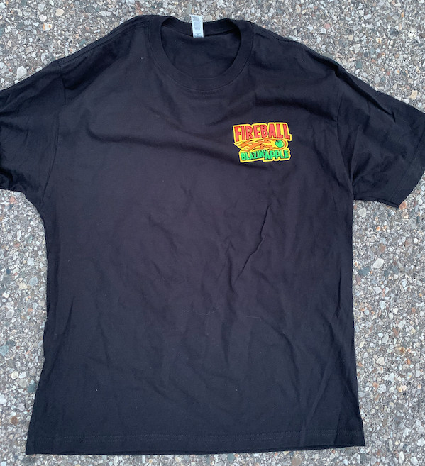 Bella+Canvas T-shirt, Black, Large, with Fireball Blazin Apple and snake gallery