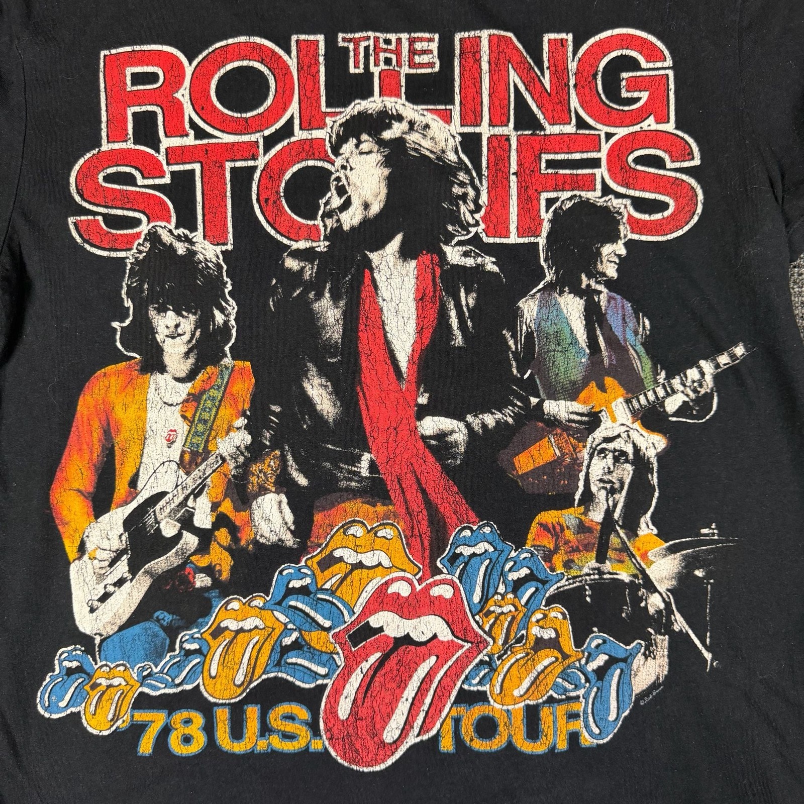 Zara The Rolling Stones 78 U.S. Tour Double Sided Graphic T-Shirt gallery