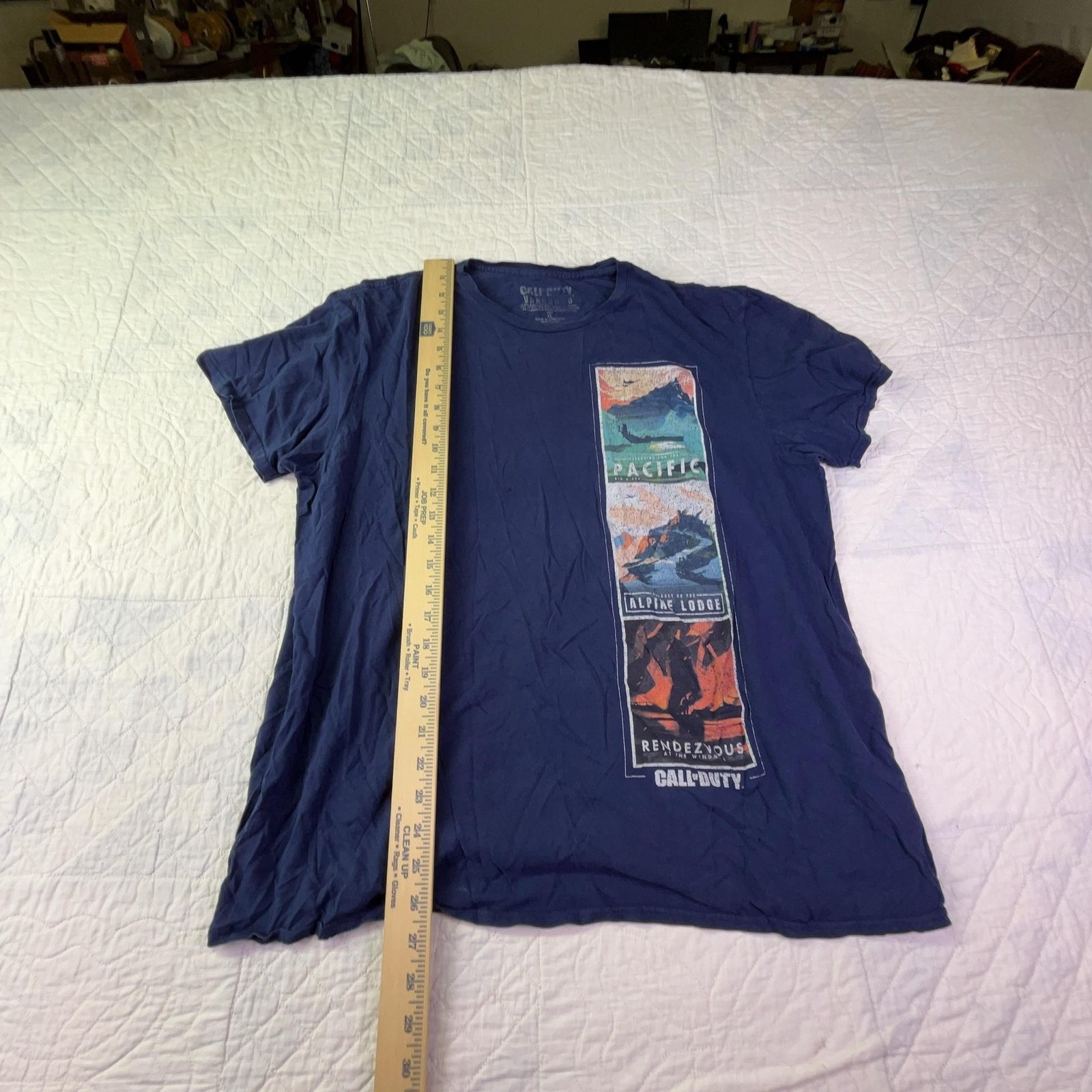 Call Of Duty Shirt Mens XL Blue Vanguard Pacific Graphic T-Shirt Tee Gaming gallery