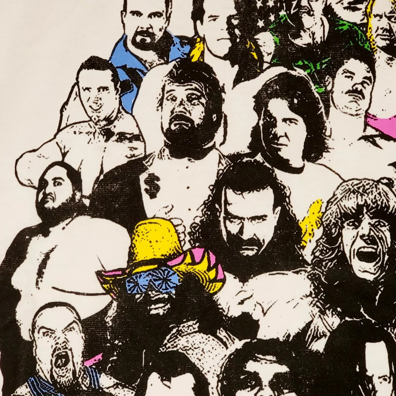 WWE WWF Royal Rumble Shirt Mens Large L White Pro Wrestling Casual Retro US NWT gallery
