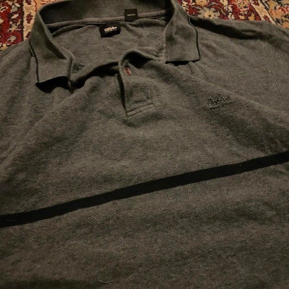 VTG 00s Mossimo logo embroidered striped golf style rugby polo tee shirt L gallery